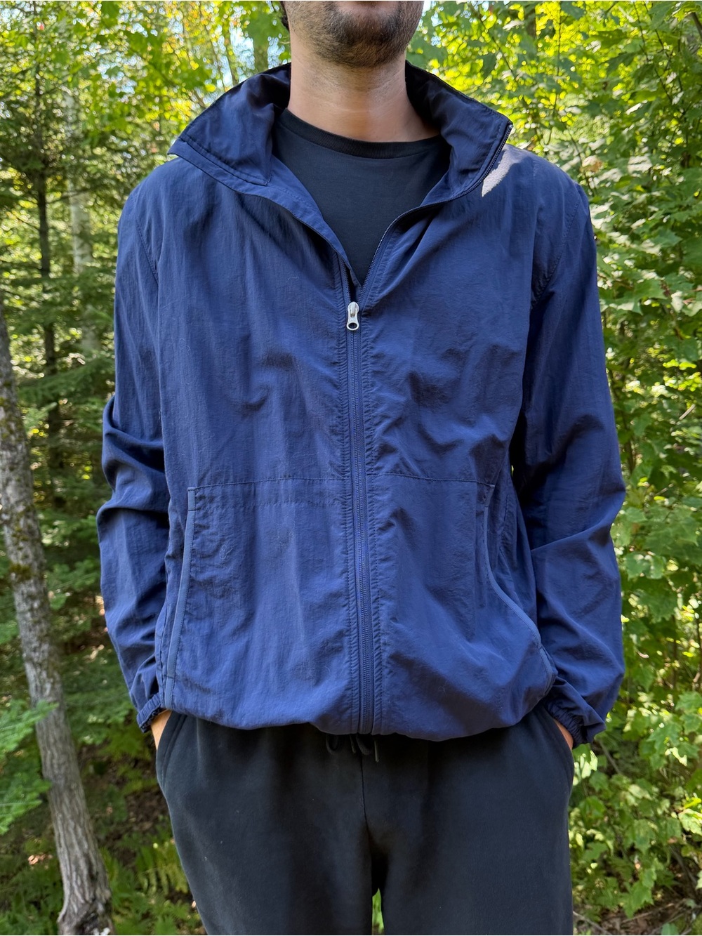 NWT HERSCHEL SUPPLY STOWAWAY NYLON JACKET BLUE- XL
